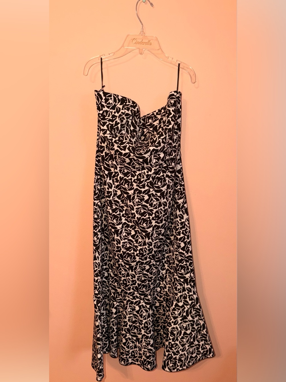 Michael Kors Black & White Floral Midi Dress